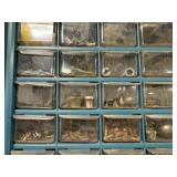 Metal Drawer Cabinet with Assorted Hardware Fasteners