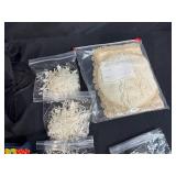 Collection of Vintage Kitchen Linens, Aprons, Holiday Towels, and Lace Trims