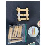 Assorted VTG Home Decor Inc Art Deco Ceramic Vase and Craft Lot with Vases, Ashtray, Figurine, and Picture Mats