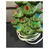 12-Inch Ceramic Lighted Christmas Tree with Multicolor Bulbs