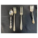 Vintage Silver Plate Flatware Set - Forks, Knives, Spoon