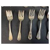 Vintage Silver Plate Flatware Set - Forks, Knives, Spoon