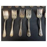 Vintage Silver Plate Flatware Set - Forks, Knives, Spoon