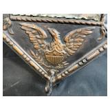 Pair of Vintage Embossed Tin Wall Mirrors with Patriotic Motifs
