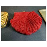 Vintage Basket Purse with 3 Assorted Vintage Clutches