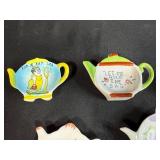 Collection of Decorative Porcelain Tea Bag Holders Assorted Designs