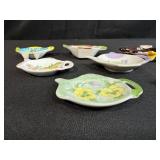 Collection of Decorative Porcelain Tea Bag Holders Assorted Designs