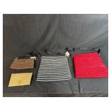 Collection of 4 BAM Bags Zipper Purses and Patterned Clutch
