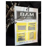 Collection of 4 BAM Bags Zipper Purses and Patterned Clutch