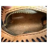 Tooled Leather Floral Handbag with Matching Coin Purse