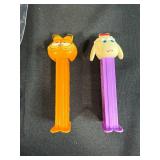 Collection of Vintage Marbles in Glass Bottle and Bag with 2 Pez Dispensers