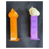 Collection of Vintage Marbles in Glass Bottle and Bag with 2 Pez Dispensers