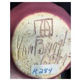 Art Pottery Vase, Carved Figurine, and Set of 4 Animal Slate Coasters