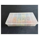 Assorted Vintage Buttons in Plastic Organizer Box