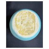 Handmade Blue Signed Pottery Vase, 5 Inch Tall