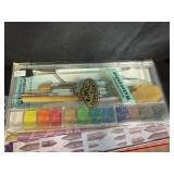 Assorted Art and Craft Supplies with Brush Set, Paper, and Ephemera