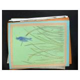 Assorted Art and Craft Supplies with Brush Set, Paper, and Ephemera