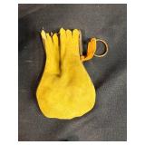 Vintage Dominoes Set with Double Six Tiles and Marbles Collection in Glass Bottle and Leather Pouch