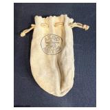 Collection of Vintage Marbles in Suede Drawstring Bags