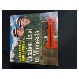 Vintage Mixed Lot: Stained Glass Duck Suncatcher, 2 Hand Bells, Vacation Road to Minnesota Record