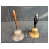 Vintage Mixed Lot: Stained Glass Duck Suncatcher, 2 Hand Bells, Vacation Road to Minnesota Record