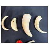 Vintage Folk Art Collection with Sock Monkeys, Carved Faux Claws, and Handmade Dolls