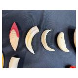 Vintage Folk Art Collection with Sock Monkeys, Carved Faux Claws, and Handmade Dolls