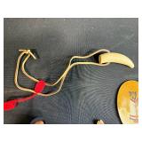 Vintage Folk Art Collection with Sock Monkeys, Carved Faux Claws, and Handmade Dolls