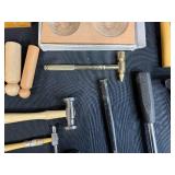 Collection of Jewelry Making and Metalworking Tools with Hammers and Dapping Sets