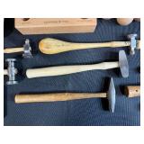 Collection of Jewelry Making and Metalworking Tools with Hammers and Dapping Sets