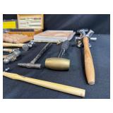 Collection of Jewelry Making and Metalworking Tools with Hammers and Dapping Sets