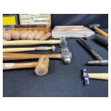 Collection of Jewelry Making and Metalworking Tools with Hammers and Dapping Sets