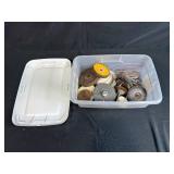 Box of Assorted Wire Wheels, Buffing Wheels, and Abrasive Discs