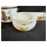 Vintage Milk Glass and Ceramic Kitchenware Collection - Bowls, Mugs, Casserole Dishes
