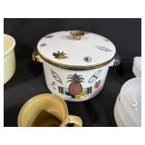 Vintage Milk Glass and Ceramic Kitchenware Collection - Bowls, Mugs, Casserole Dishes