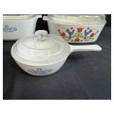 Set of Vintage CorningWare Casserole Dishes with Glass Lids