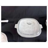 Set of Vintage CorningWare Casserole Dishes with Glass Lids