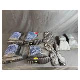 Lot of 2 Pairs Steel Shank Winter Boots (Size 8 and 11) with 3 Pairs of Gloves and Mittens