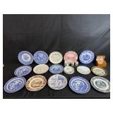 Vintage Collector Plate and Souvenir Dish Set Including Spode, Hawaii 50th State, and Washington DC