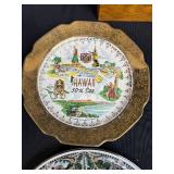 Vintage Collector Plate and Souvenir Dish Set Including Spode, Hawaii 50th State, and Washington DC