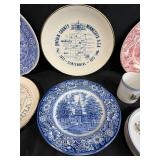Vintage Collector Plate and Souvenir Dish Set Including Spode, Hawaii 50th State, and Washington DC