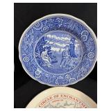 Vintage Collector Plate and Souvenir Dish Set Including Spode, Hawaii 50th State, and Washington DC