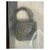 Collection of Vintage Padlocks, Chains, and Lock Hardware