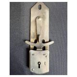 Collection of Vintage Padlocks, Chains, and Lock Hardware