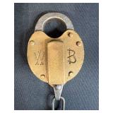 Collection of Vintage Padlocks, Chains, and Lock Hardware