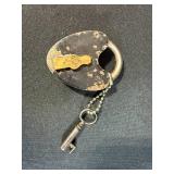 Collection of Vintage Padlocks, Chains, and Lock Hardware