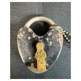 Collection of Vintage Padlocks, Chains, and Lock Hardware