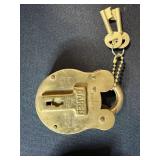 Collection of Vintage Padlocks, Chains, and Lock Hardware