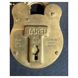 Collection of Vintage Padlocks, Chains, and Lock Hardware