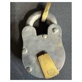 Collection of Vintage Padlocks, Chains, and Lock Hardware